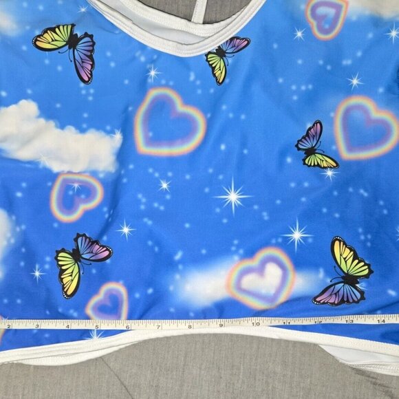 Rolita Couture - Flirt With Me Cotton Kandiwrap Crop Top+Pants. Rave festival - Picture 11 of 16